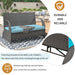 U_STYLE Versatile outdoor loveseat that converts to four seats and a table, suitable for gardens and lawns - DTYStore