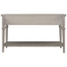 Classic Retro Style Console Table with Three Top Drawers and Open Style Bottom Shelf, Easy Assembly - DTYStore