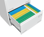 Filing Cabinet Lateral File Cabinet 2 Drawer, White Filing Cabinets with Lock, Locking Metal File Cabinets Three Drawer Office Cabinet for Legal/Letter/A4/F4 Home Offic - DTYStore