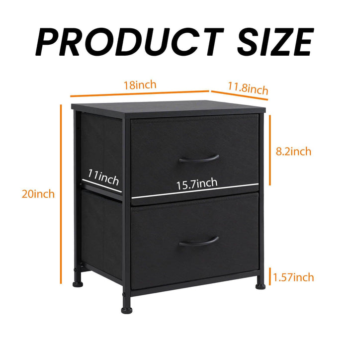 Drawers Dresser Chest of Drawers,Metal Frame and Wood Top,Black - DTYStore