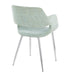Margarite Contemporary Dining/Accent Chair in Chrome Metal and Light Green Fabric by LumiSource - Set of 2 - DTYStore