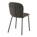 Dark Grey Faux Leather Dining Chairs Set of 4,Mid-Century Modern Upholstered PU Leather Chairs,for Kitchen Dining Room - DTYStore