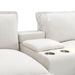 109*57"Modern Sectional Cloud Sofa with Console,USB Charging Port,Reading Light,Cup Holder,4 Seat Chenille Modular Couch,Storable Indoor Funiture for Living Room,Apartment,2 Color - DTYStore