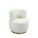 COOLMORE 360 Degree Swivel Cuddle Barrel Accent Sofa Chairs, Round Armchairs with Wide Upholstered, Teddy Fabric Chair for Living Room, Bedroom, Office, Waiting Rooms