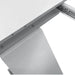 47.25''-63'' Modern White Glossy Dining Table for 4-6 People, Extendable Dining Table with Crossed Metal Base and Stainless Steel Tubes, Large Dining Table White(Same SKU:W757P16040) - DTYStore