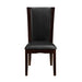 Modern Contemporary Dining Side Chairs Set of 2 Dark Brown Faux Leather Upholstered Espresso Finish Hardwood Solid - DTYStore