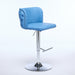 Furniture,Swivel Barstools Adjusatble Seat Height With Chrome Base, Modern PU Upholstered Bar Stools with the whole Back Tufted, for Home Pub and Kitchen Island,Blue, Set of 2 - DTYStore