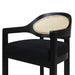 Americana Mid-Century Modern 26' Cane Back Counter Stool, Jet Black Woven - DTYStore