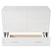 Queen Size Mobile Murphy Bed with Drawer and Little Shelves on Each Side,White - DTYStore