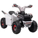 Kids ATV Quad Car, 6V Four-Wheeler for Kids with Forward Backward Function, Wear-Resistant Wheels for Toddlers Ages 18-36 Months, White - DTYStore