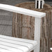 Outsunny Outdoor Rocking Chair Set of 2 with Side Table, Patio Wooden Rocking Chair with Smooth Armrests, High Back for Garden, Balcony, Porch, Supports Up to 352 lbs., White - DTYStore