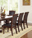 Royal Majestic Formal Set of 2 Arm Chairs Brown Color Rubberwood Dining Room Furniture Faux Leather Upholstered Seat - DTYStore