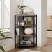 4-Tier Corner Open Shelf,Bookcase Freestanding Shelving Unit,Plant Stand Small Bookshelf for Living Room, Home Office, Kitchen, Small Space - DTYStore