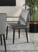 Sleek Design Gray Velvet Side Chairs Set of 2 Modern Dining Furniture Black Metal Legs - DTYStore
