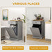 Kitchen Tilt Out Trash Bin Cabinet Free Standing Recycling Cabinet Trash Can Holder With Drawer, Gray - DTYStore