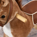 Rocking Horse Plush Animal on Wooden Rockers, Baby Rocking Chair with Sounds, Moving Mouth, Wagging Tail, Brown - DTYStore