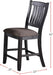 Dark Coffee Classic Wood Kitchen Dining Room Set of 2 High Chairs Fabric upholstered Seat Unique Design Back Counter Height Chairs - DTYStore