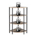 4-Tier Corner Open Shelf,Bookcase Freestanding Shelving Unit,Plant Stand Small Bookshelf for Living Room, Home Office, Kitchen, Small Space - DTYStore
