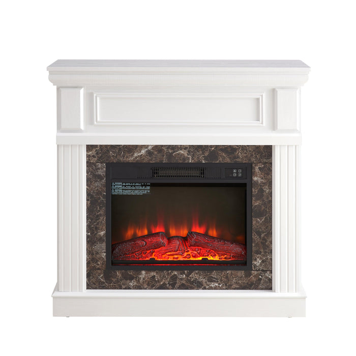 Only Mantel (NOT INCLUDED 23" FIREPLACE) -White,41.34"W*14"D*40"H - DTYStore