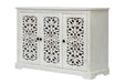 Antique Sideboard Storage Cabinet, Vintage Accent Cabinet, 3 carving Doors Buffet Server Console Cabinet for Kitchen Dining Room Living Room Hallway - DTYStore
