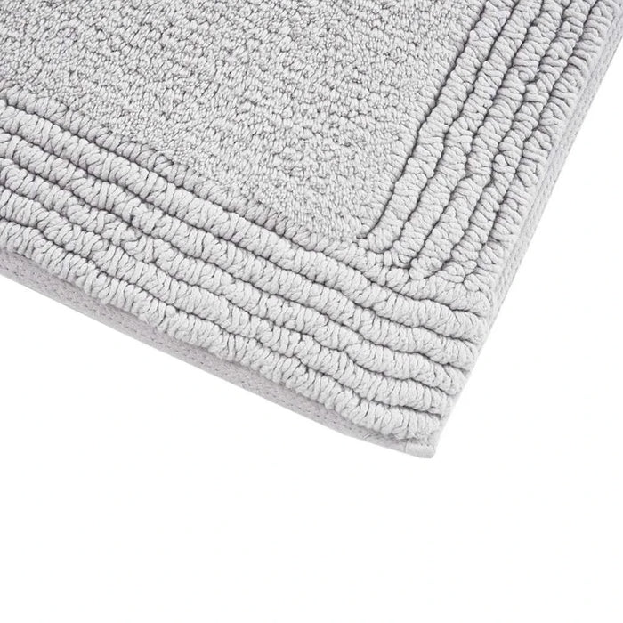 100% Cotton Tufted 3000GSM Reversible Bath Rug Grey 21x34' Default -DTYStore