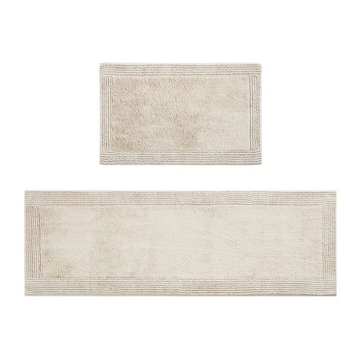100% Cotton Tufted 3000 GSM Reversible Bath Rug Natural 21x34' Default -DTYStore