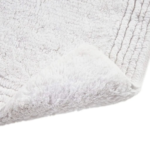 100% Cotton Tufted 3000 GSM Reversible Bath Rug White 21x34' Default -DTYStore