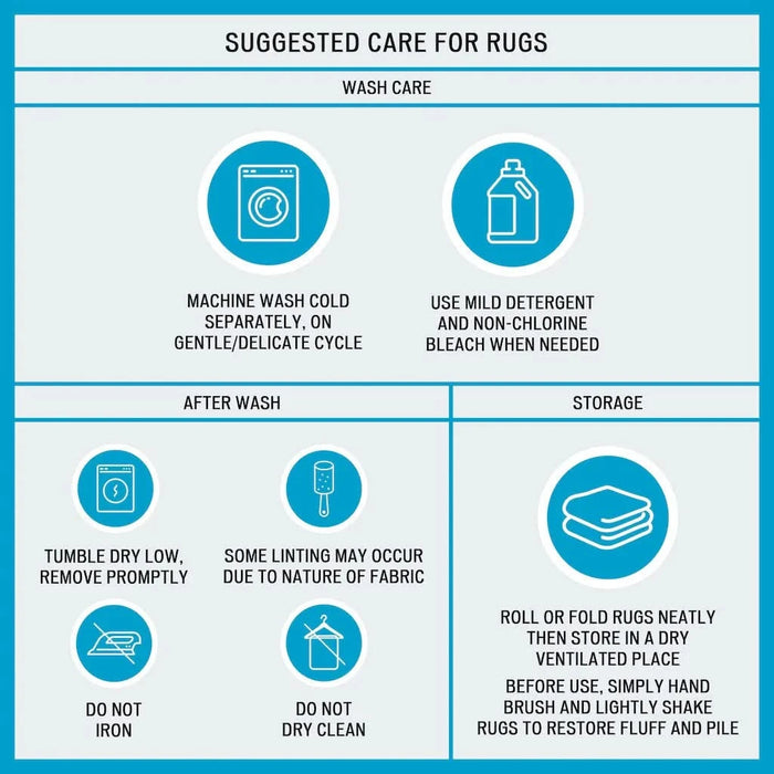 100% Cotton Tufted 3000 GSM Reversible Bath Rug White 21x34' Default -DTYStore