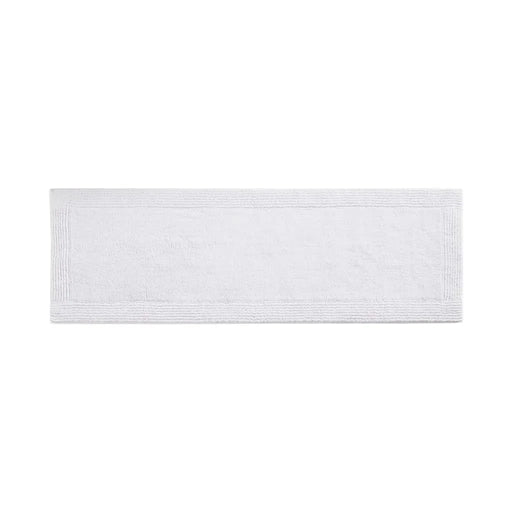 100% Cotton Tufted 3000 GSM Reversible Bath Rug White 24x72' Default -DTYStore
