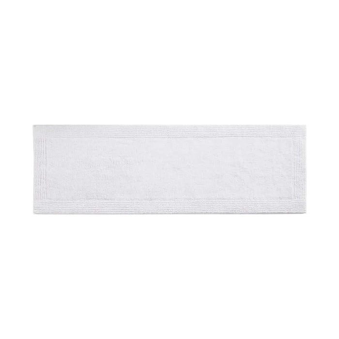100% Cotton Tufted 3000 GSM Reversible Bath Rug White 24x72' Default -DTYStore