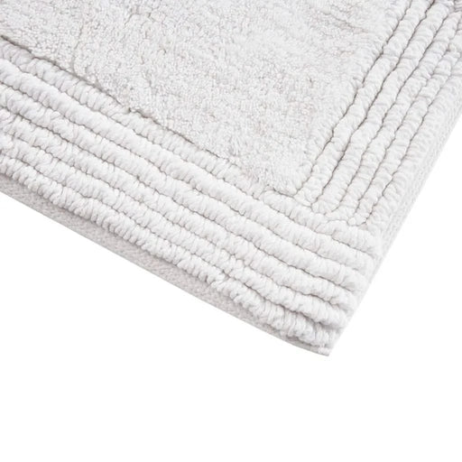 100% Cotton Tufted 3000 GSM Reversible Bath Rug White 24x72' Default -DTYStore