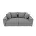 102.4 ' Plush Corduroy 4-Seat Sofa,Modern Comfy Upholstered Sofa Cloud Couch,Deep Seat Couches with Soft Pillows,Convertible Deep Seat Sofa Lounge Chair for Living Room Bedroom,Apartment,Office,Grey Default -DTYStore