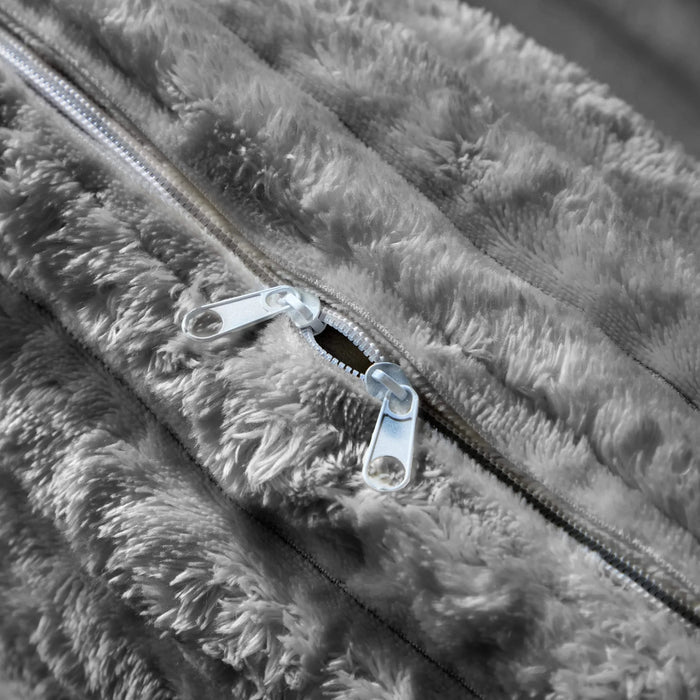 102.4 ' Plush Corduroy 4-Seat Sofa,Modern Comfy Upholstered Sofa Cloud Couch,Deep Seat Couches with Soft Pillows,Convertible Deep Seat Sofa Lounge Chair for Living Room Bedroom,Apartment,Office,Grey Default -DTYStore