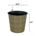 10.2' Self-watering Wicker Decor Planter for Indoor and Outdoor - Round - Natural Default -DTYStore