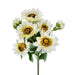 10.2 x 11 x 18.9'H Artificial Cream Sunflower BushX9, 4 Pack Default -DTYStore