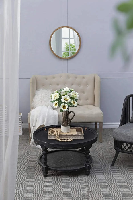 10.2 x 11 x 18.9'H Artificial Cream Sunflower BushX9, 4 Pack Default -DTYStore