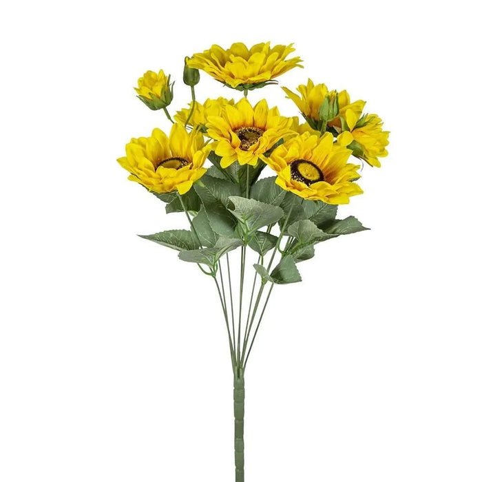 10.2 x 11 x 18.9'H Artificial Yellow Sunflower BushX9,4 Pack Default -DTYStore