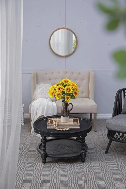 10.2 x 11 x 18.9'H Artificial Yellow Sunflower BushX9,4 Pack Default -DTYStore