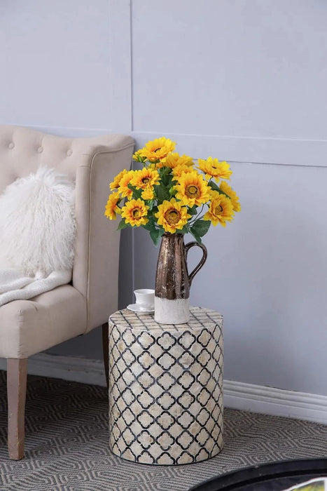 10.2 x 11 x 18.9'H Artificial Yellow Sunflower BushX9,4 Pack Default -DTYStore