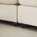 104' Plush Cloud 3 Seater Sofa: Modular 3 Seater Sofa + Ottoman with 22' Beige Chenille Cushions + 2 Throw Pillows - Compact Size for Apartment, Living Room, Bedroom (Beige) Default -DTYStore