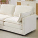 104' Plush Cloud 3 Seater Sofa: Modular 3 Seater Sofa + Ottoman with 22' Beige Chenille Cushions + 2 Throw Pillows - Compact Size for Apartment, Living Room, Bedroom (Beige) Default -DTYStore