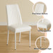 4 Dining Chair Set, White Dining Chair Set, PU Material High Back Seat and Sturdy White Leg Chair for Dining Room, Kitchen and Living Room c-010 - DTYStore