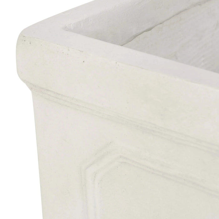 10.75 x 11.00 Antique White Magnesium Oxide Planter Default -DTYStore