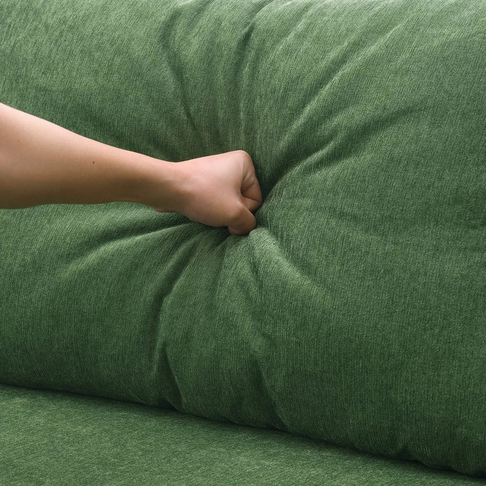 109*68' Modular Sectional Living Room Sofa Set, Modern Minimalist Style Couch, Upholstered Compressed Sofa for Living Room, Bedroom, Salon, 2 PC Free Combination, L-Shape, Cream Default -DTYStore