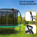 10FT Pumpkin Trampoline, Outdoor Trampoline with Basketball Hoop, Enclosure Net and Ladder Default -DTYStore