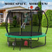 10FT Pumpkin Trampoline, Outdoor Trampoline with Basketball Hoop, Enclosure Net and Ladder Default -DTYStore