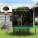 10FT Pumpkin Trampoline, Outdoor Trampoline with Basketball Hoop, Enclosure Net and Ladder Default -DTYStore