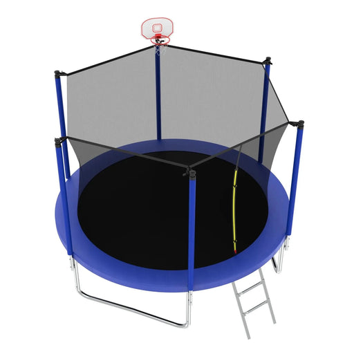 10FT Trampoline for Kids,  Basketball Hoop and Ladder, Outdoor Kids Trampoline with Safety Enclosure,Fast Assembly for Backyard Fun,ASTM Approved - DTY Store