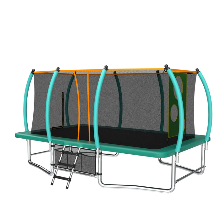 10X16FT Outdoor Square Trampolines for Kids Adults Long Rectangular Tumbling Trampoline Default -DTYStore