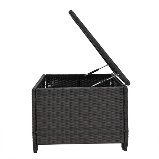 10 Piece PE Rattan Patio Furniture Set, Sectional Sofa Set, Outdoor Patio Furniture Set With Cushions & Tempered Glass Coffee Table Default -DTYStore